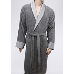 Unisex Authentic Hotel and Spa Turkish Spun Cotton Grey Bathrobe 