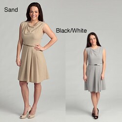 Calvin Klein Women's Belted Pleated Dress