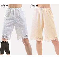 Illusion's Women's Antistatic Lace Details Trouser Slip