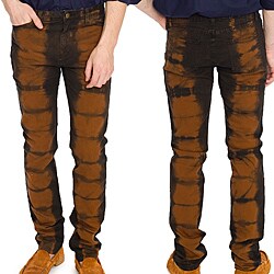 American Apparel Unisex Moon Beam/Almost Black Tie-Dye Cotton Twill Pants 