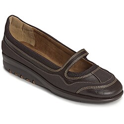 A2 by Aerosoles Women's 'Push Forward' Brown Combo Flats