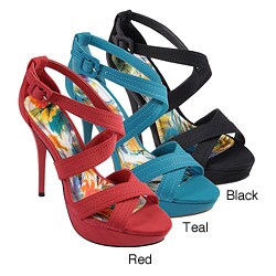 Journee Collection Women's 'Dynamite' Strappy Platform Stilettos
