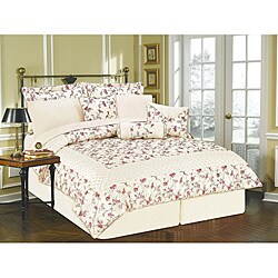 Champagne 'Enchanted Garden' 11-piece Full Bed in a Bag with Sheet Set