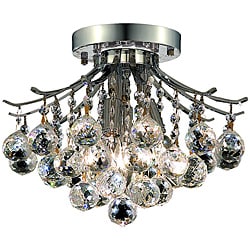 Elegant Lighting 3-light Chrome Flush-Mount Chandelier