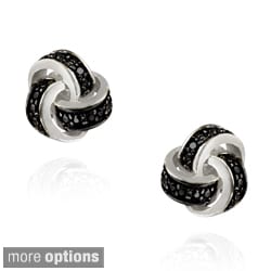 DB Designs Diamond Accent Love Knot Earrings