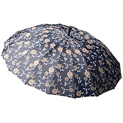Laura Ashley Erin Gold Charcoal Floral City Umbrella