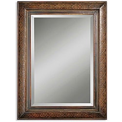 Rowena Distressed Mahogany Framed Mirror