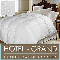 Hotel Grand 'Monte Carlo' Tencel Check White Goose Down Comforter