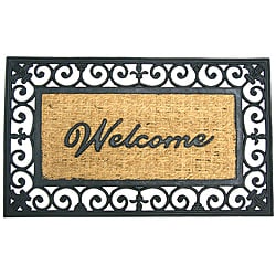 Rubber-Cal 'Welcome to Your Fortress' Rubber Coir Door Mat (18 x 30)