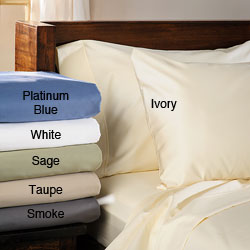 Wrinkle Free Stretch Fit Cotton Sateen 450 Thread Count Sheet Set