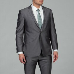 Kenneth Cole Reaction Men's Blue Pin Dot 2-button Slim Fit Suit