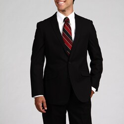 Kenneth Cole Reaction Men's Black Double Vent 2-button Slim Fit Suit