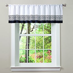 Lush Decor White/ Black Metropolitan Valance