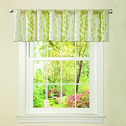 Lush Decor Beige/ Green Teardrops Valance
