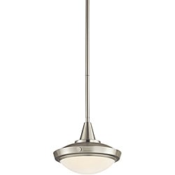 Aztec Lighting Contemporary 1-light Pendant in Brushed Nickel