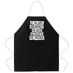 Attitude Aprons 'Breakfast in Bed' Black Apron 