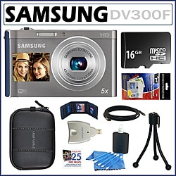Samsung DV300F DualView 16MP Digital Camera with 16GB Kit