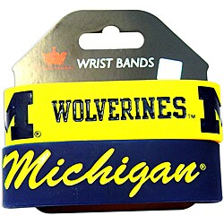 Aminco Michigan Wolverines Rubber Wristbands (Set of 2)