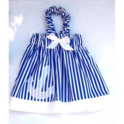 Cotton Sailor Halter Dress