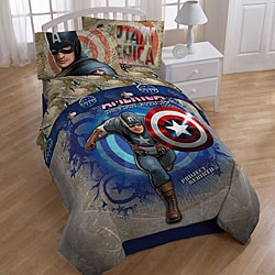 Captain America Twin-size 4-piece Bed in a Bag with Sheet Set