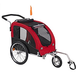 Merske ' Large' Red Comfy Dog Bike Trailer/ Stroller Kit 
