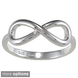 La Preciosa Sterling Silver Cubic Zirconia Infinity Ring