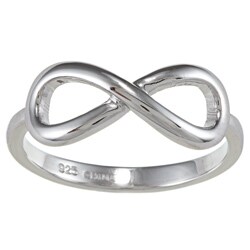 La Preciosa Sterling Silver Infinity Design High-polish Ring