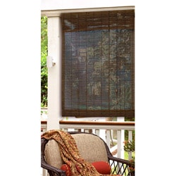 27x72 inch Privacy Matchstick Roman Shade in Cocoa