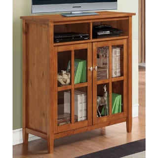 Norfolk Honey Brown Medium Storage Media Cabinet & Buffet