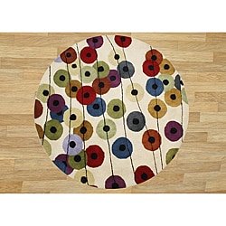 Hand-made 'Metro' New Zealand Wool Rug (6' Round)