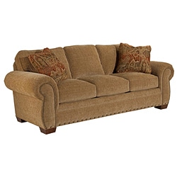 Broyhill Casey Bark Sofa and Accent Pillows