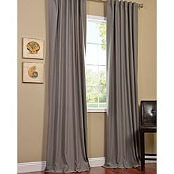 Cotenza Steel Grey Faux Cotton Curtain Panel