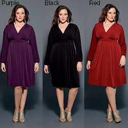 Velma Women's Long Sleeve Empire Waist Dress