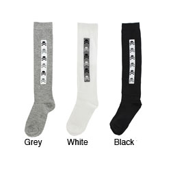 Silhouette Women's Skull Pattern Knee High Socks