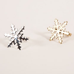 Snowflake Shape Napkin Rings (Set of 4)