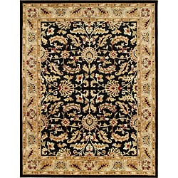 Hand-made Black Taj Mahal Persian Wool Rug (8' x 10')