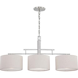 Percussion 3-light Brushed Nickel Pendant