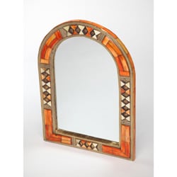Hand-Carved Henna Bone Mirror (Morocco)
