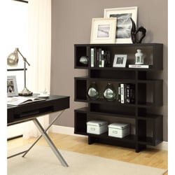 Cappuccino Hollow-Core Modern Bookcase
