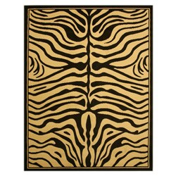 Pat Zebra Black Rug (3'3 x 4'6)