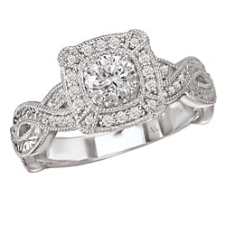 14k White Gold 1/3ct TDW Diamond Engagement Ring (G/H, SI1-SI2)