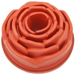 Freshware Rose Fluted Bundt Cake Silicone Mold/ Pan