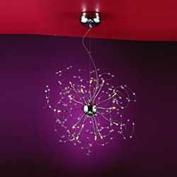 Joshua Marshal Home Collection Medusa 15-light Chrome Crystal Adjustable Hanging Pendant