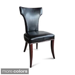 Klismos Leather Dining Chairs (Set of 2)