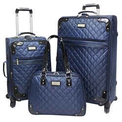 Beverly Hills Country Club BH4800 3-piece Quilted Spinner Luggage Set