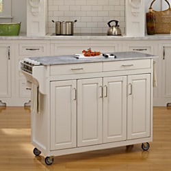 Home Styles Create-a-Cart White Finish with Marble Top