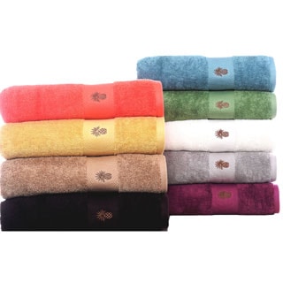 Tommy Bahama Embroidered-pineapple Cotton Three-piece Bath Towel Set