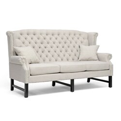 Sussex Beige Linen Sofa