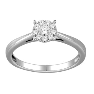 10k White Gold 1/4ct TDW Imperial Diamond Ring (H-I, I2)
