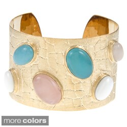 Rivka Friedman Bold Bezel Set Gem Cuff Bracelet